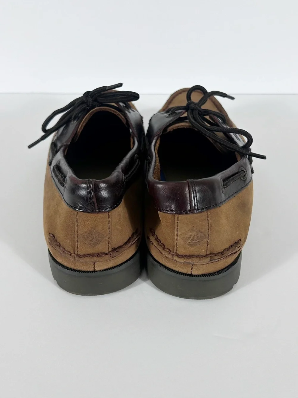 Sperry Top-Sider Mens 9.5 Boat Shoes Brown Leather Nubuck Deck Shoes 0777896